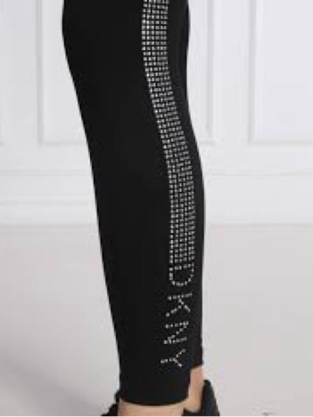 ✅DKNY Black Leggings with Side Stud Detail